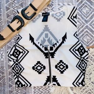 Southwestern Geometric Crop Top | Festival